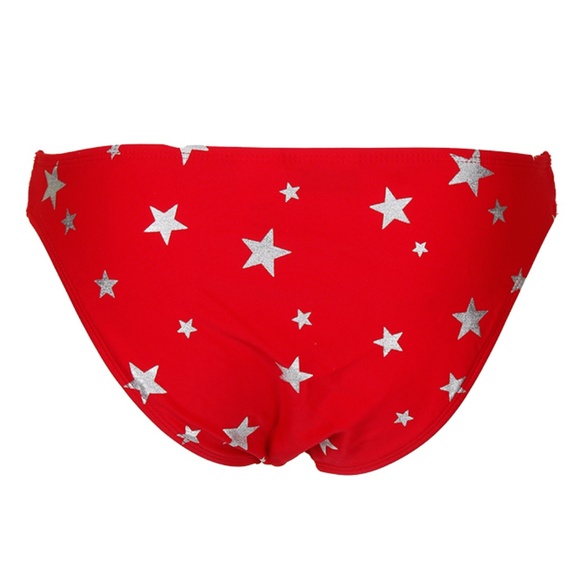 California Waves Red Blue Americana Bikini Bottoms - Picture 5 of 5